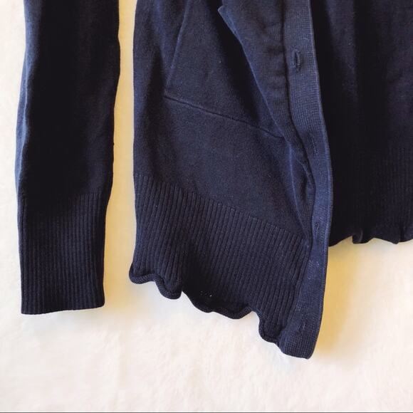 Pink Rose Navy Blue Long Sleeve Cardigan - Picture 5 of 7
